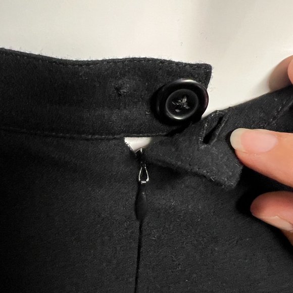 Vintage Karl Lagerfeld Black wool/cashmere blend skirt sz 40 - Picture 3 of 6